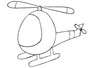 how to draw a cartoon helicopter featured image