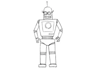 how to draw a cartoon robot featured image