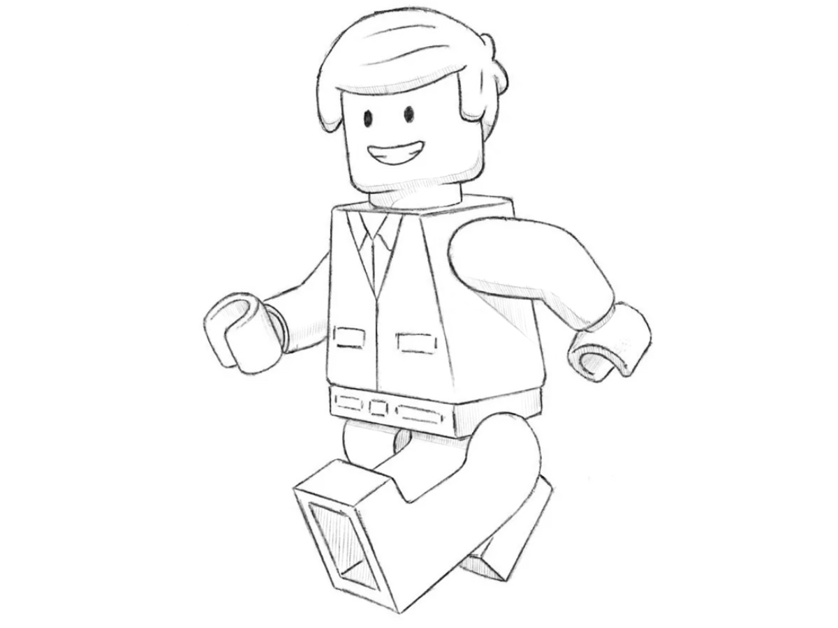 how to draw a lego man featured image