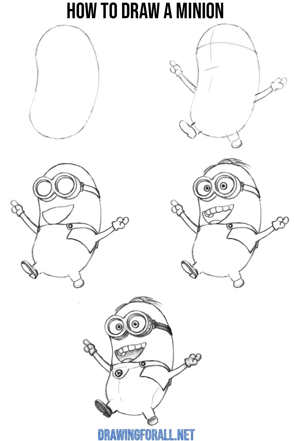 how to draw a minion