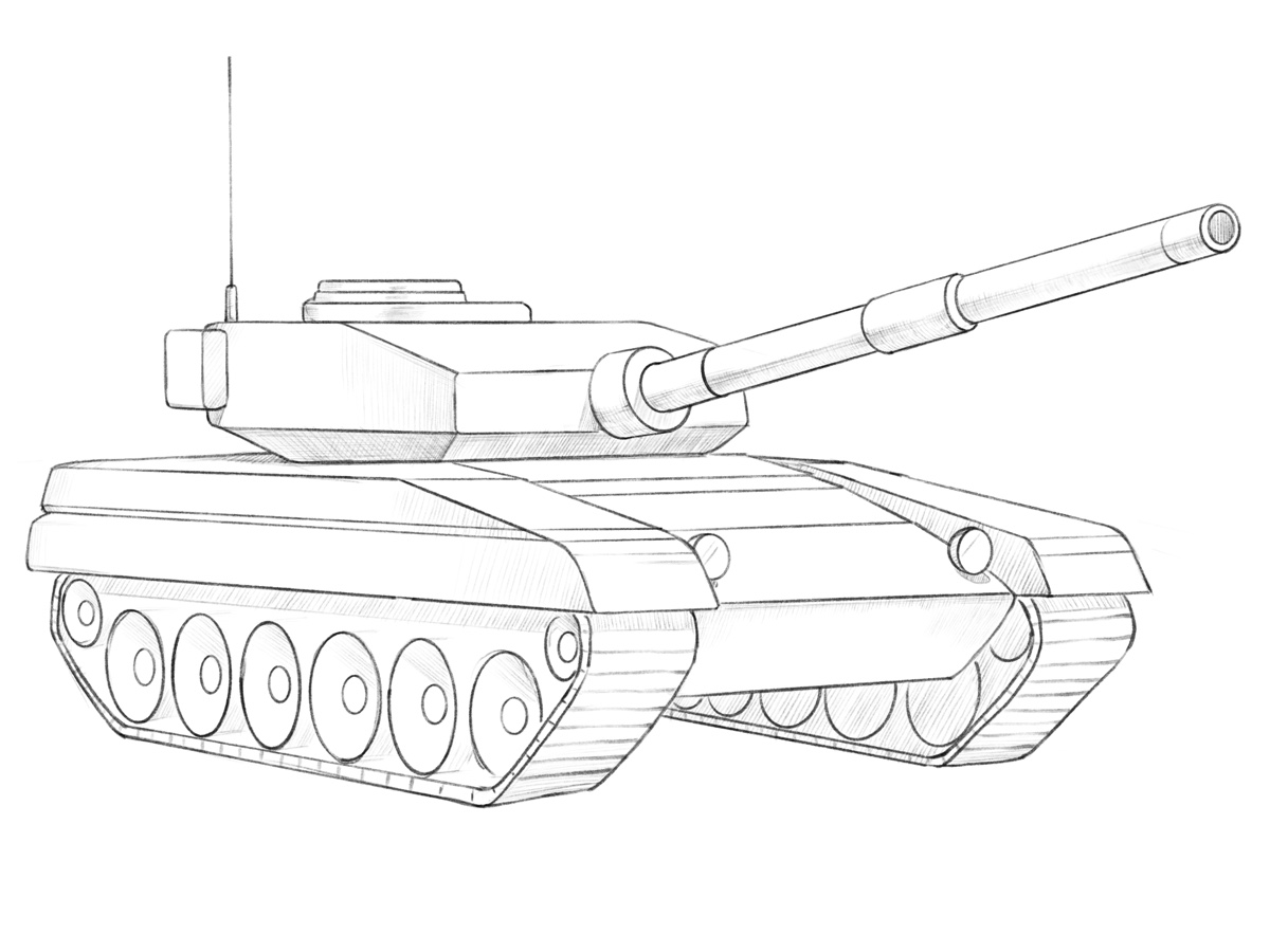 how to draw a tank featured image
