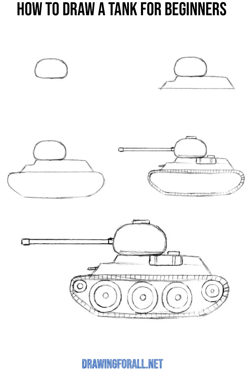 how to draw a tank for beginners