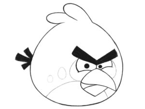 How to Draw Red Bird from Angry Birds