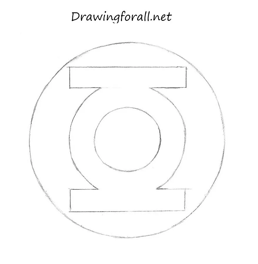 how to drawGreen Lantern logo