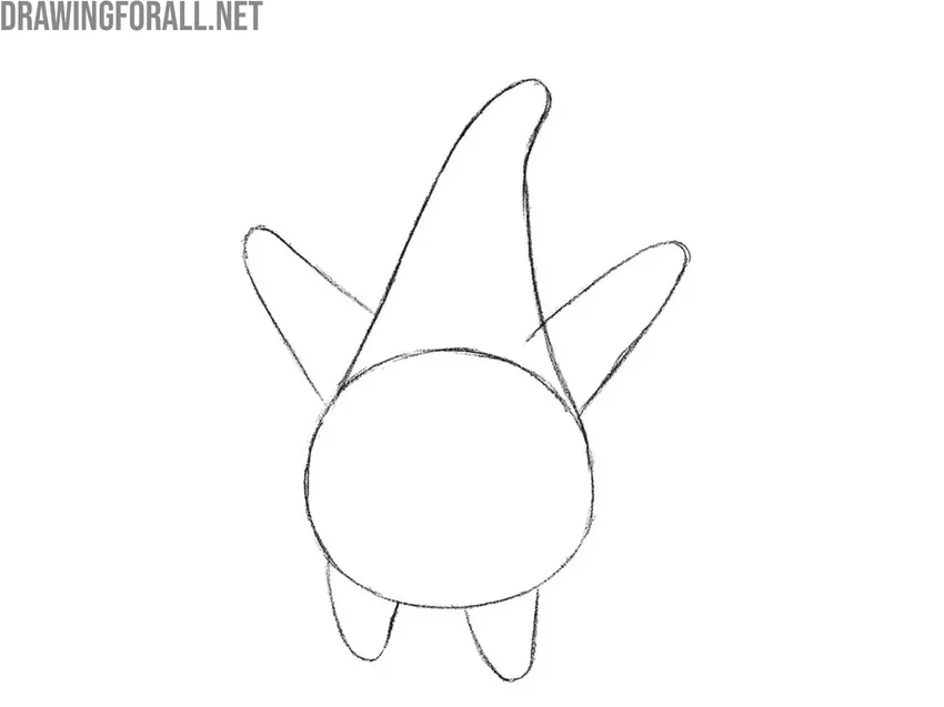 Sketch the arms and legs