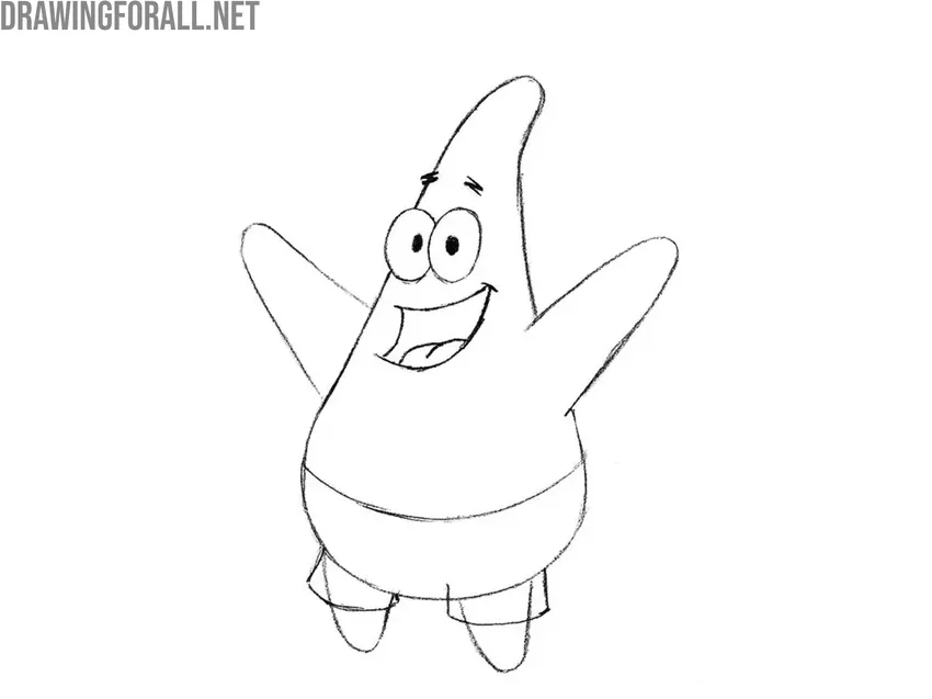 Trace the top of Patrick Star’s body