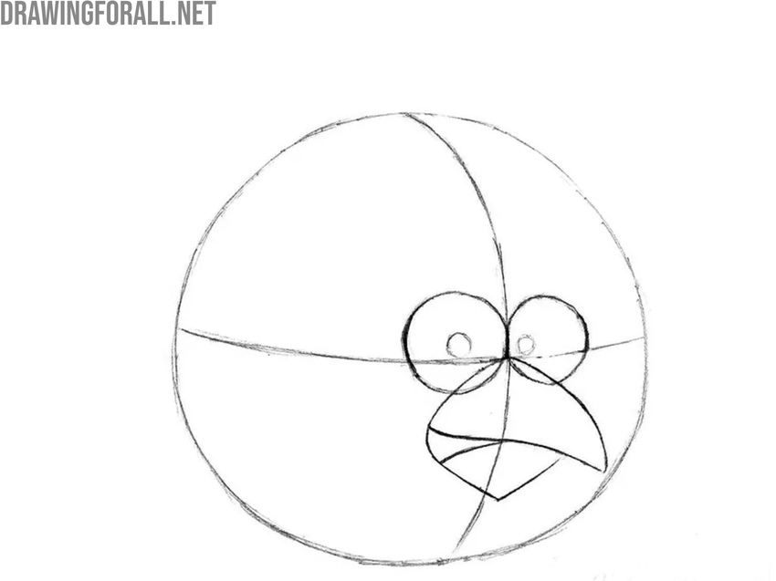 Sketch the cartoon eyes and pupils