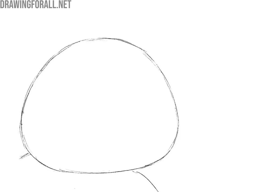 Sketch Pepe’s head shape