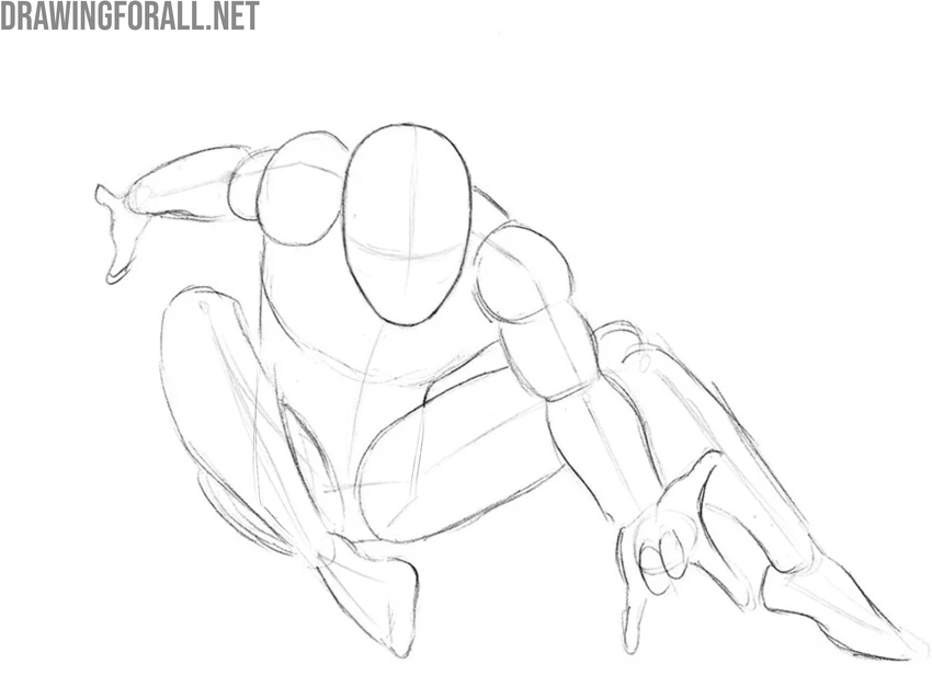 Add the leg volumes of the superhero