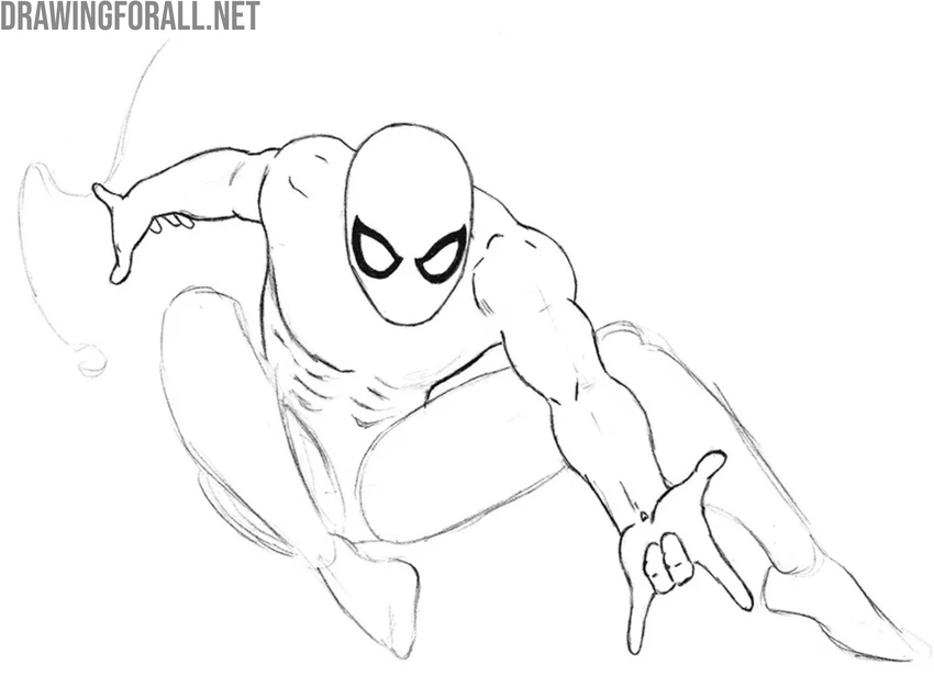 Detail the superhero’s torso