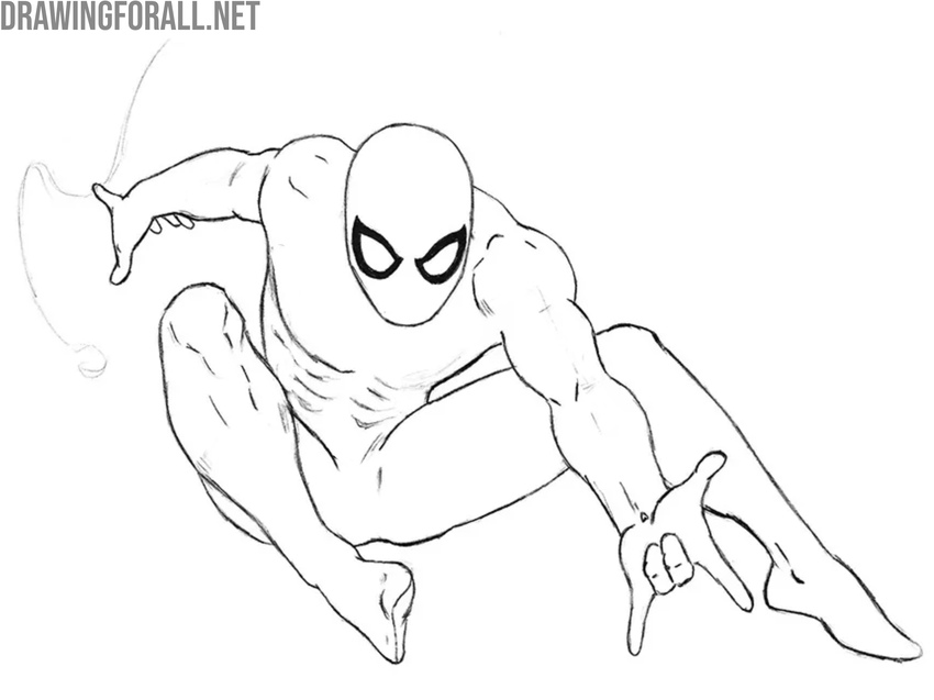 Refine the legs of Spider-Man