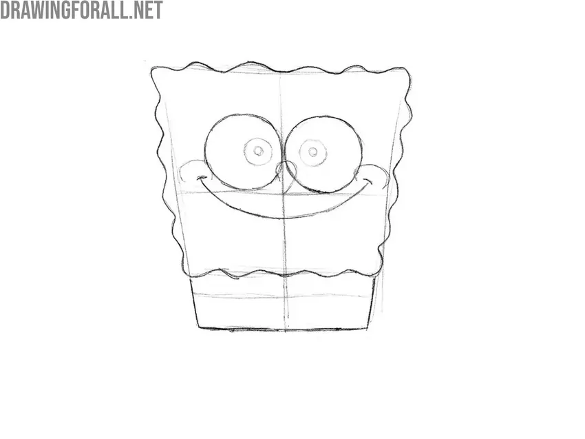 Sketch the irises and the nose