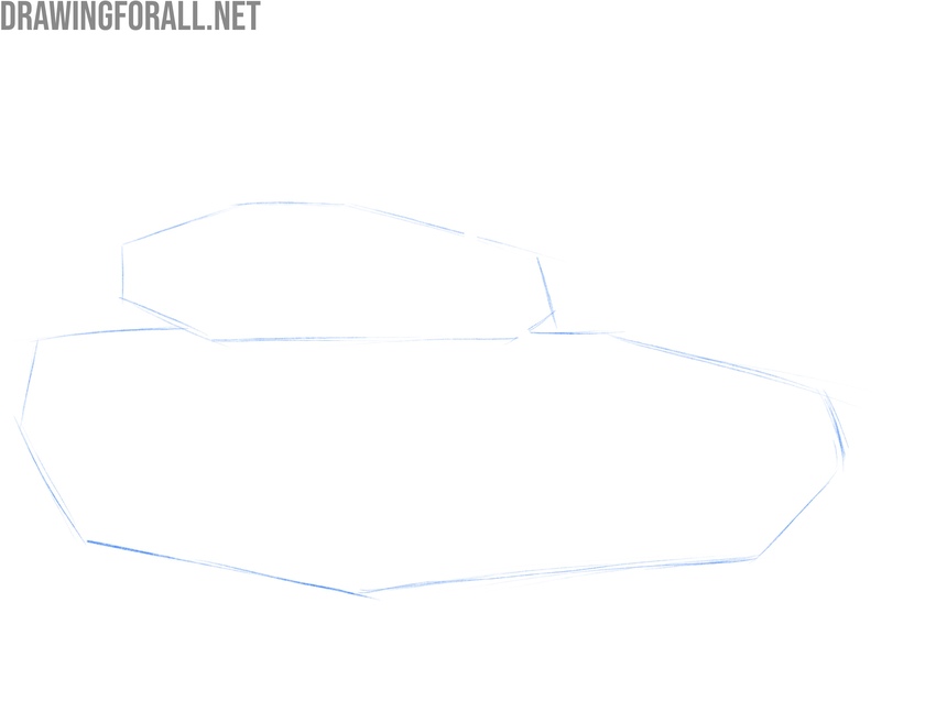 Sketch the hull and turret