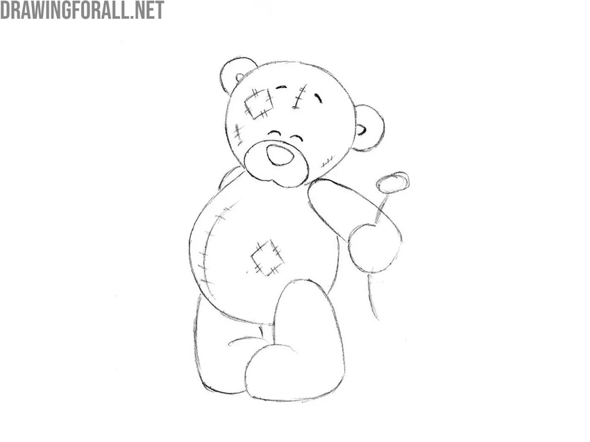 Trace the legs and erase the guidelines