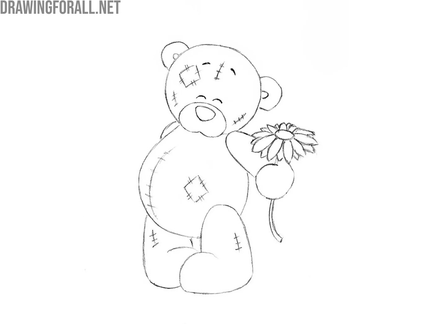Complete the toy bear sketch