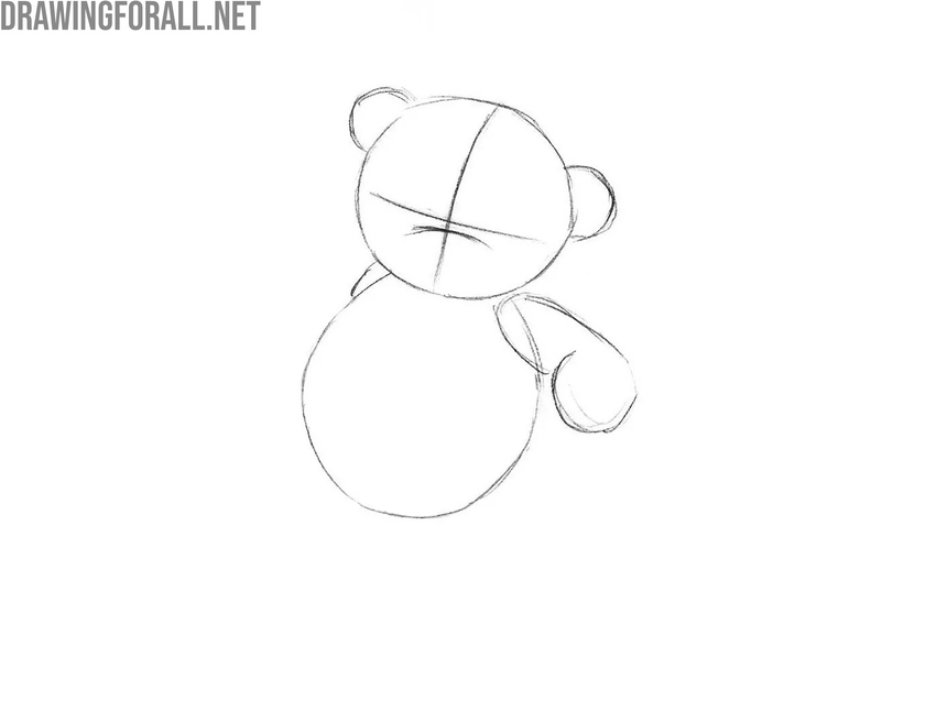Sketch toy bear’s arms