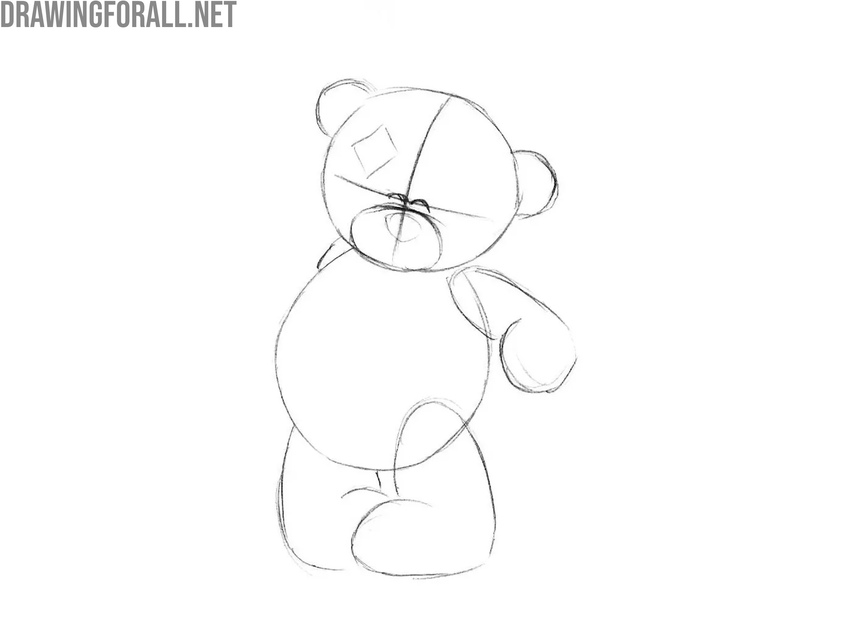 Sketch the facial features lightly