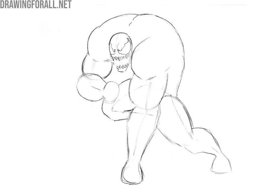 Trace the torso and shoulders