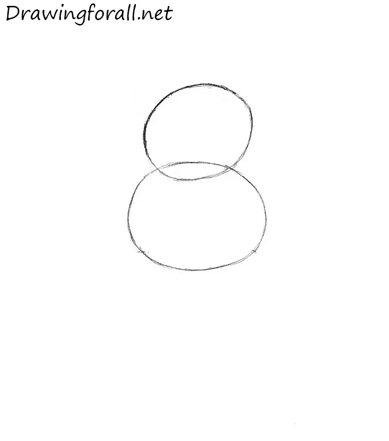 how to draw a snowman for beginners