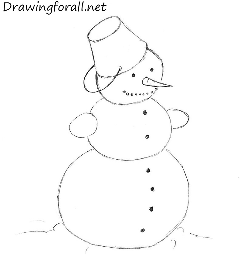 snowman drawing tutorial