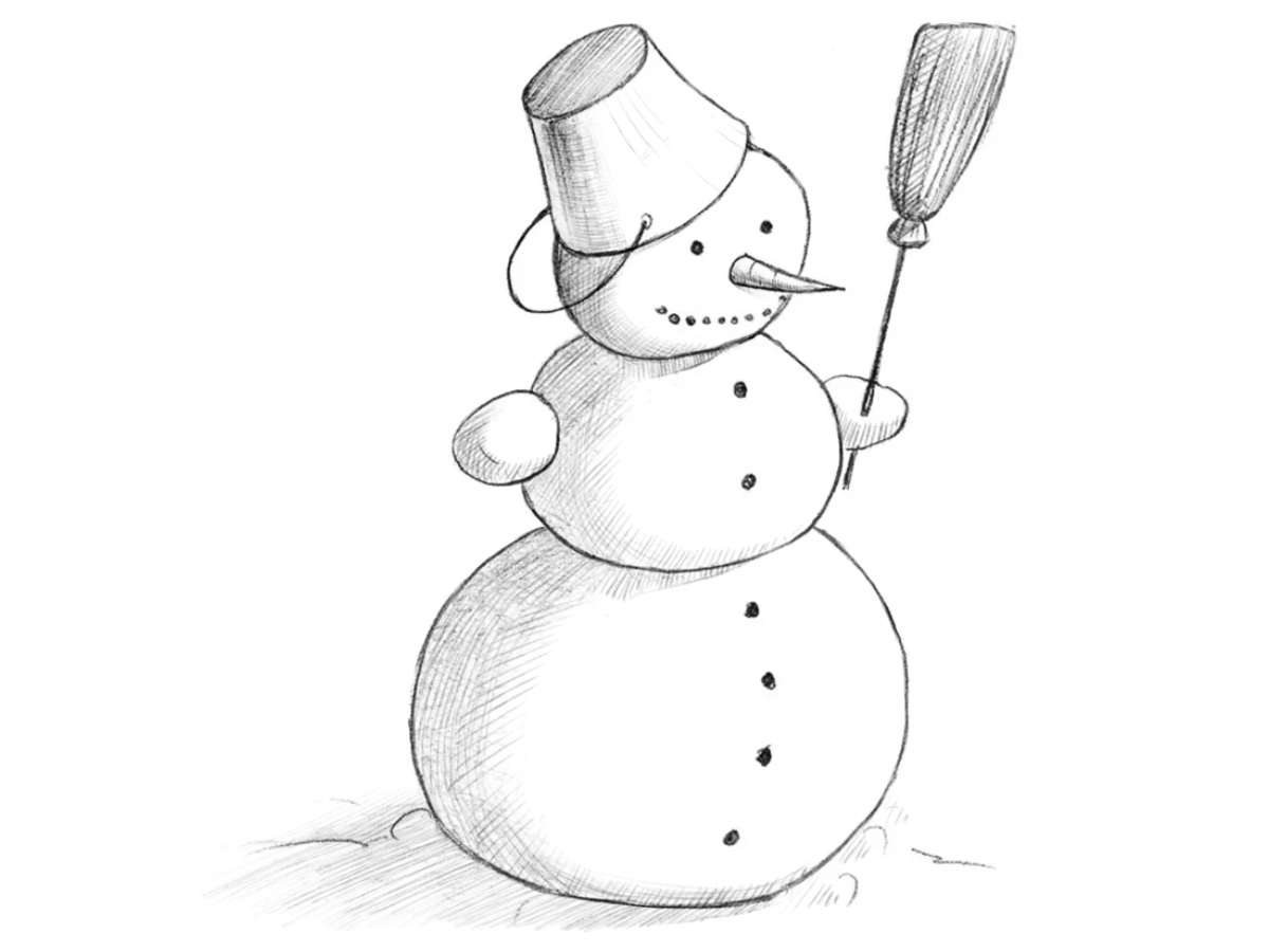 how to draw a snowman featured image