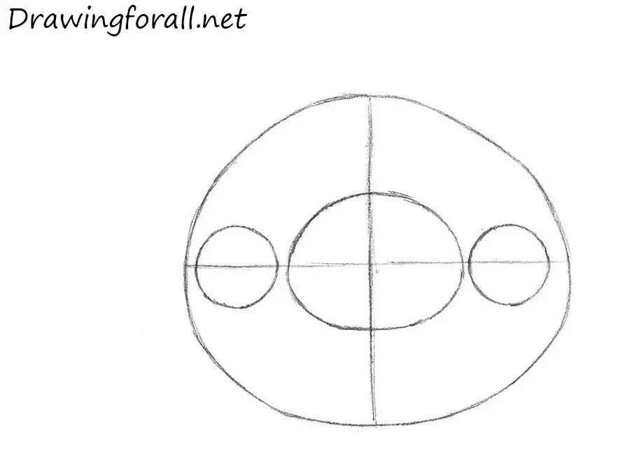 Sketch the snout and eyes