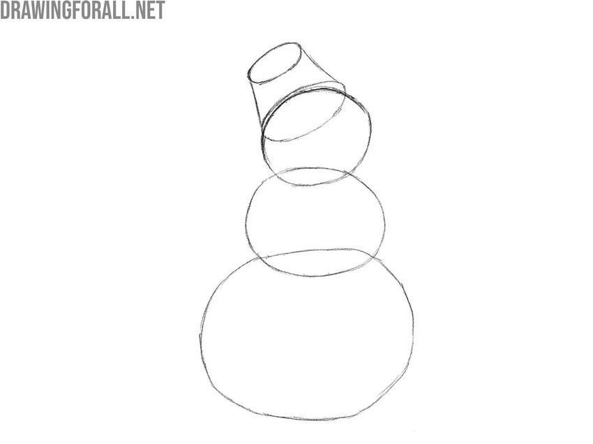 Sketch the tilted bucket hat