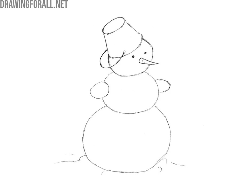 Add the eyes and carrot nose