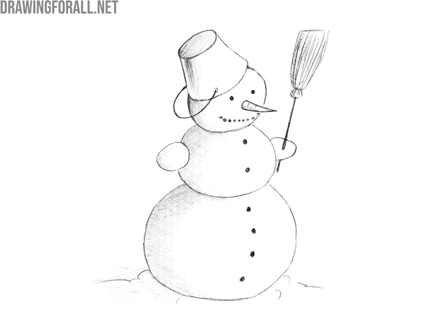 Add the broom and draw shadows