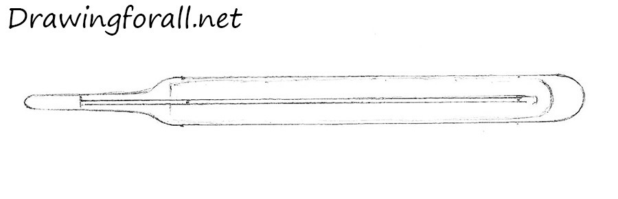 Draw the thermometer mercury column