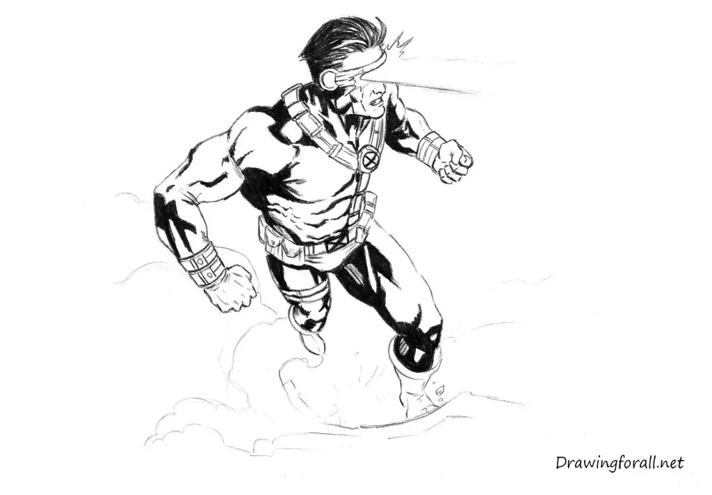 How to draw Cyclops from X-Men