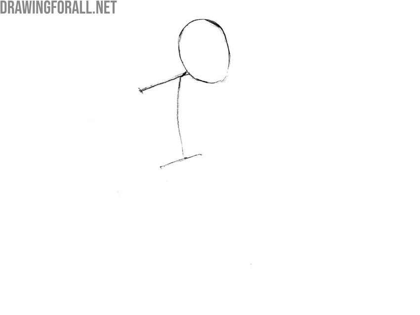 Sketch the X-man’s head and torso axis