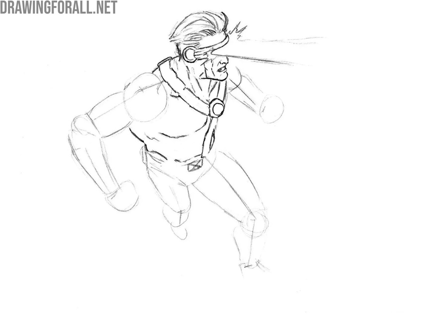 Detail the torso and straps