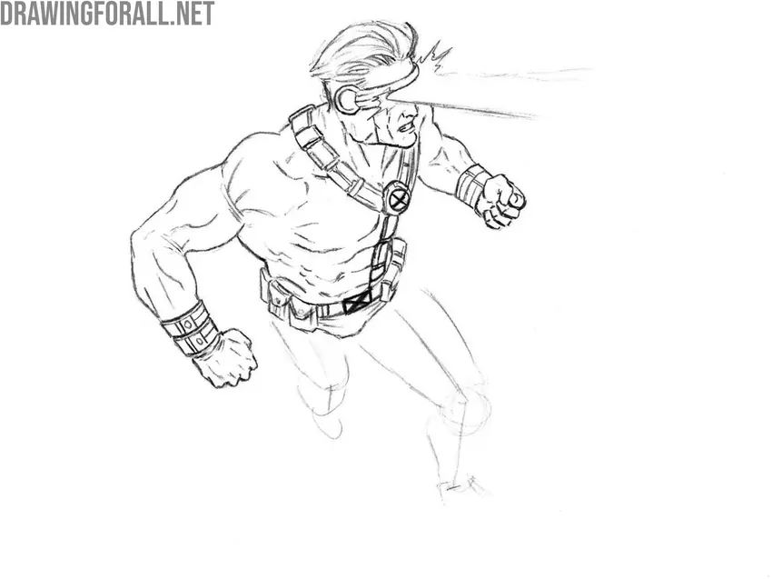 Add muscles and details to the far arm