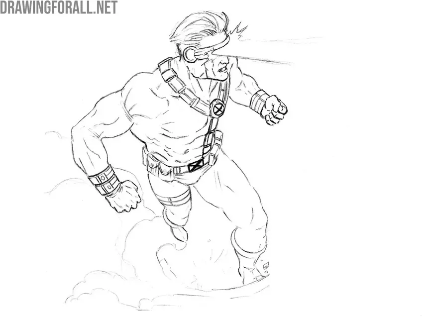 Draw the environment around Cyclops