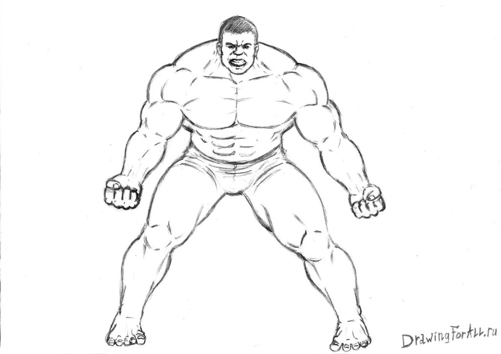 How to draw the Hulk from Avengers