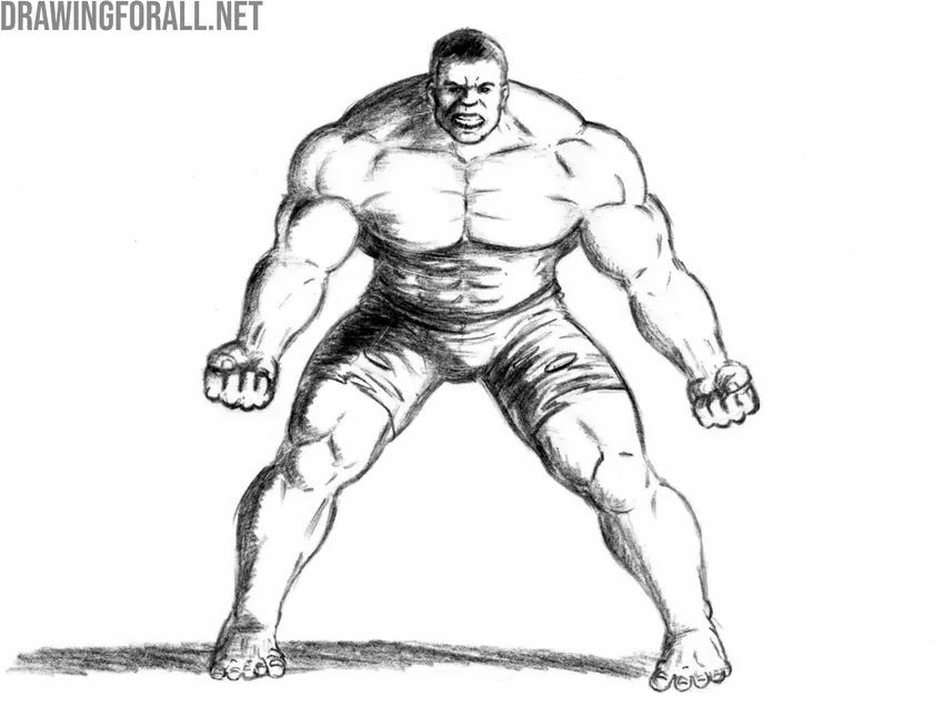 Hulk drawing variation for advanced practice