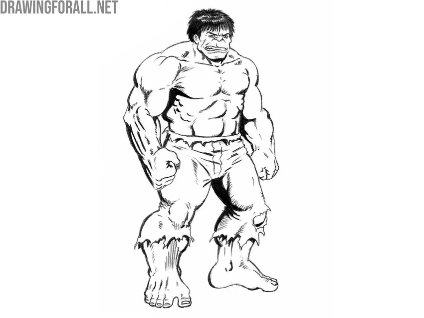Draw comic-style shadows on Hulk