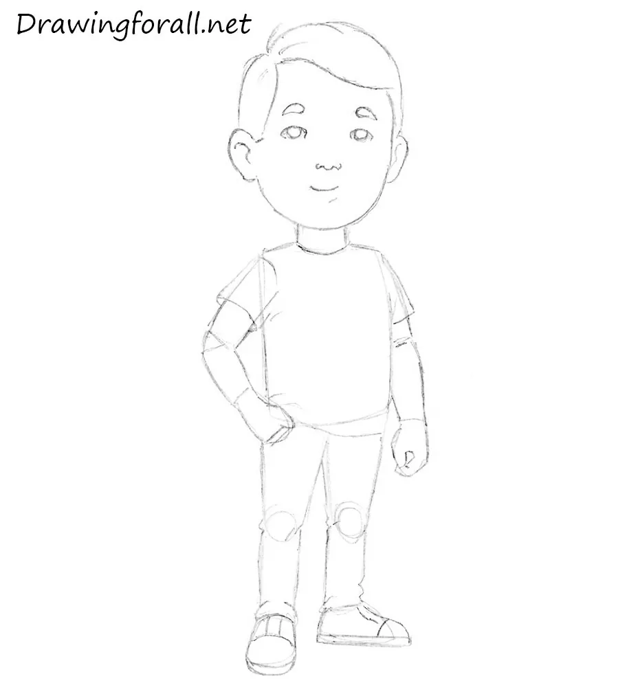 how to draw a cartoon man