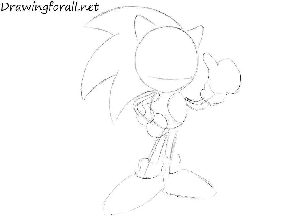 How to Draw Sonic the Hedgehog step by step