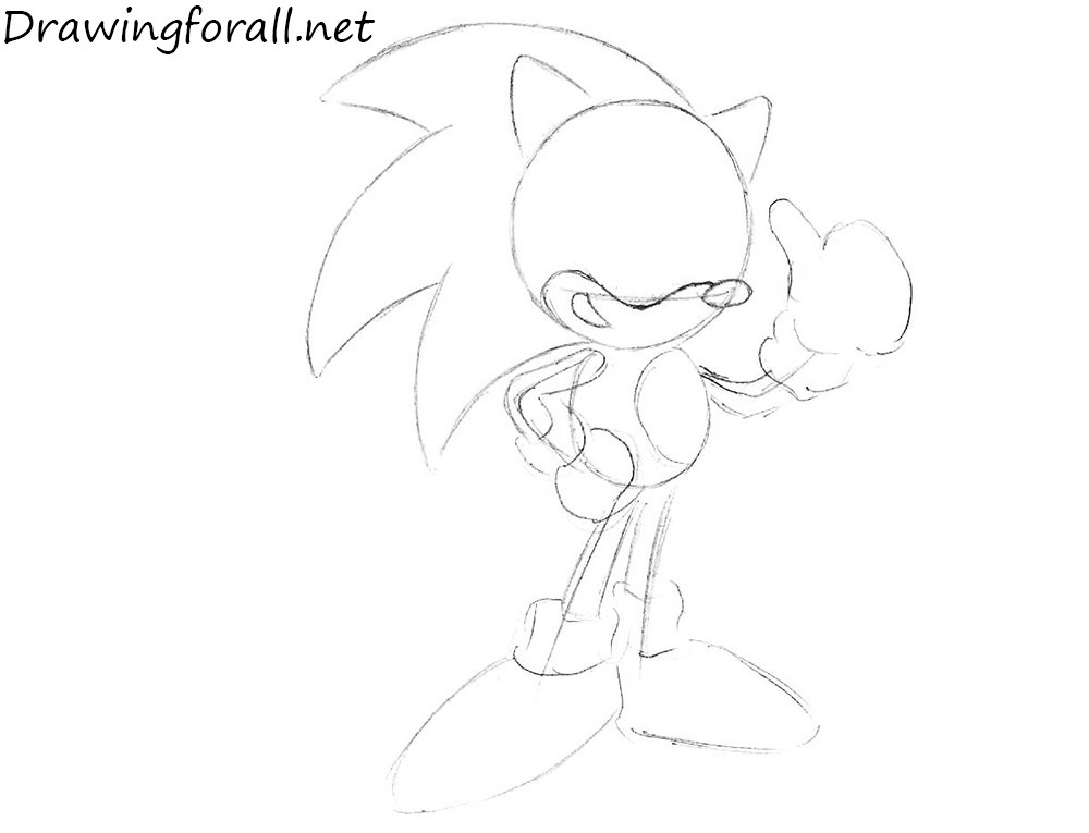 How to Draw Sonic for beginners