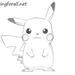 How to Draw Pikachu from Pokemon