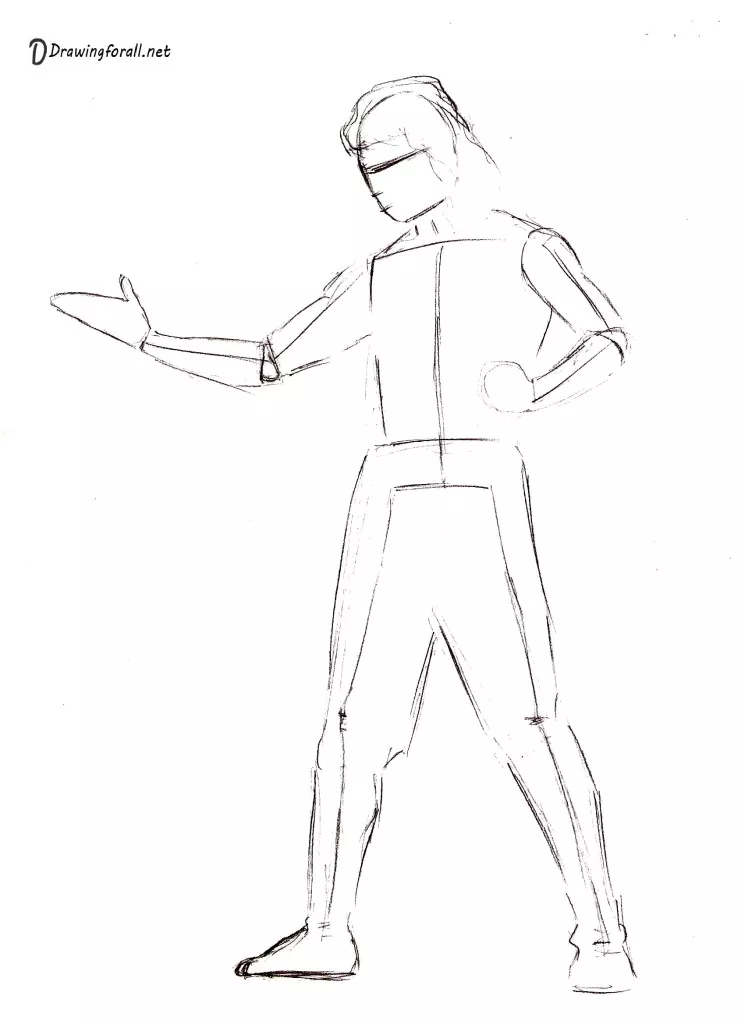 How to draw Liu Kang from mortal kombat