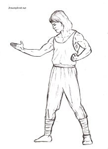 How to draw Liu Kang step by step