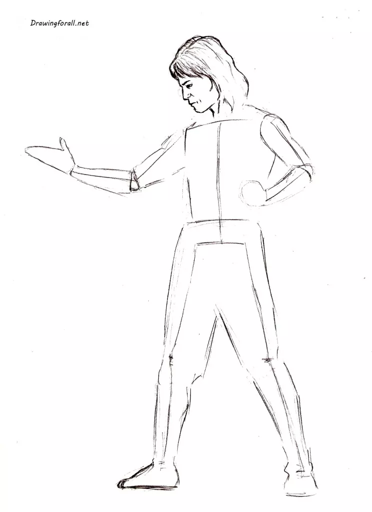 How to draw Liu Kang step_by_step