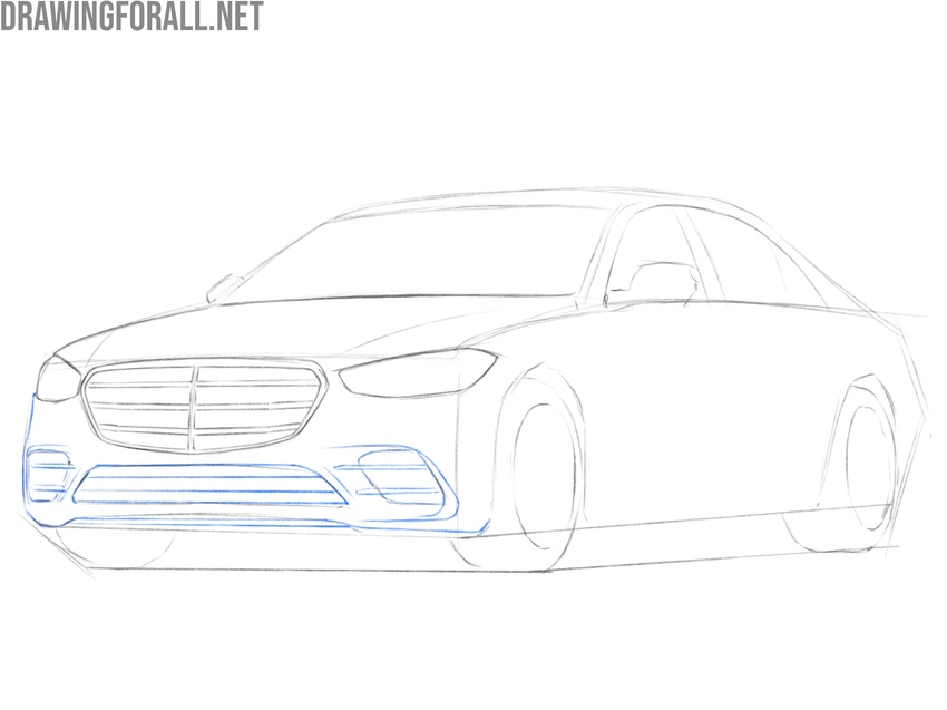 Detail the lower bumper section