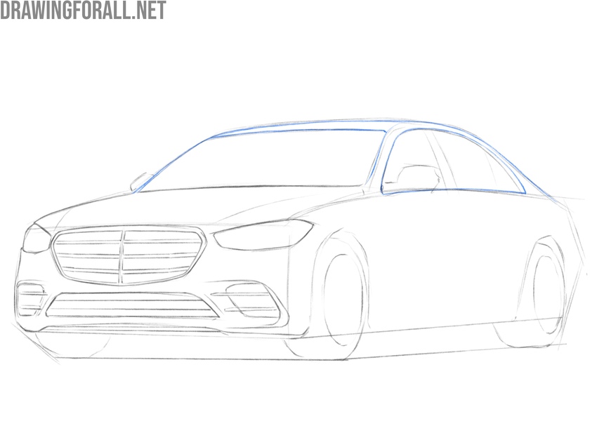 Outline the automobile roofline