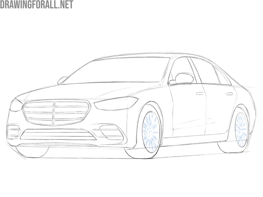 Draw the spokes of the rims