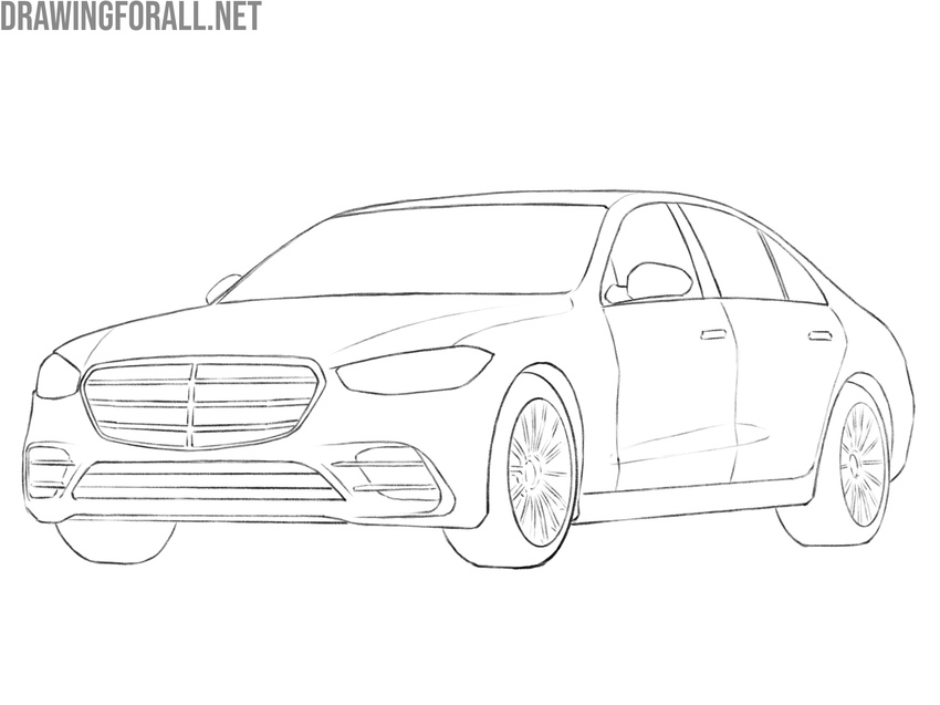 Refine the outlines of the vehicle