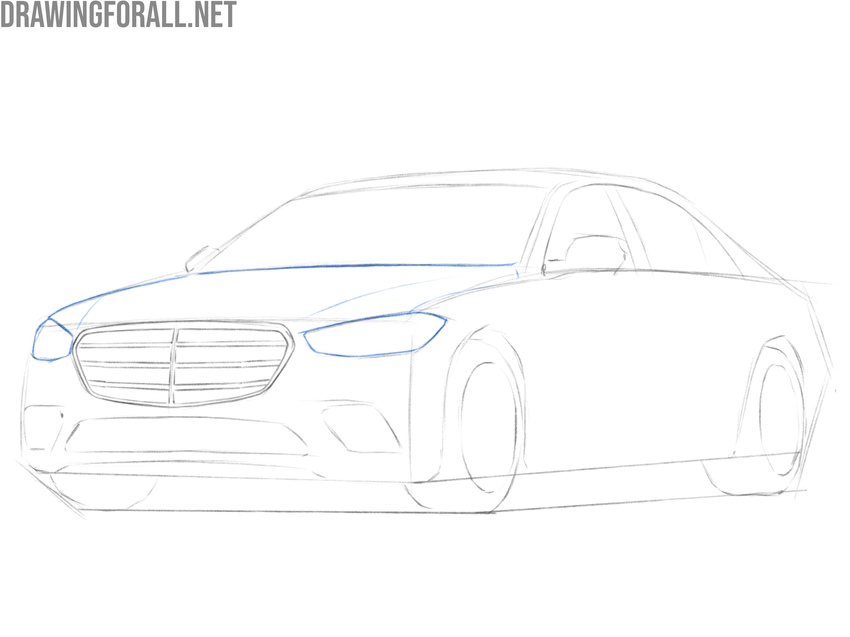 Refine the vehicle lights and hood